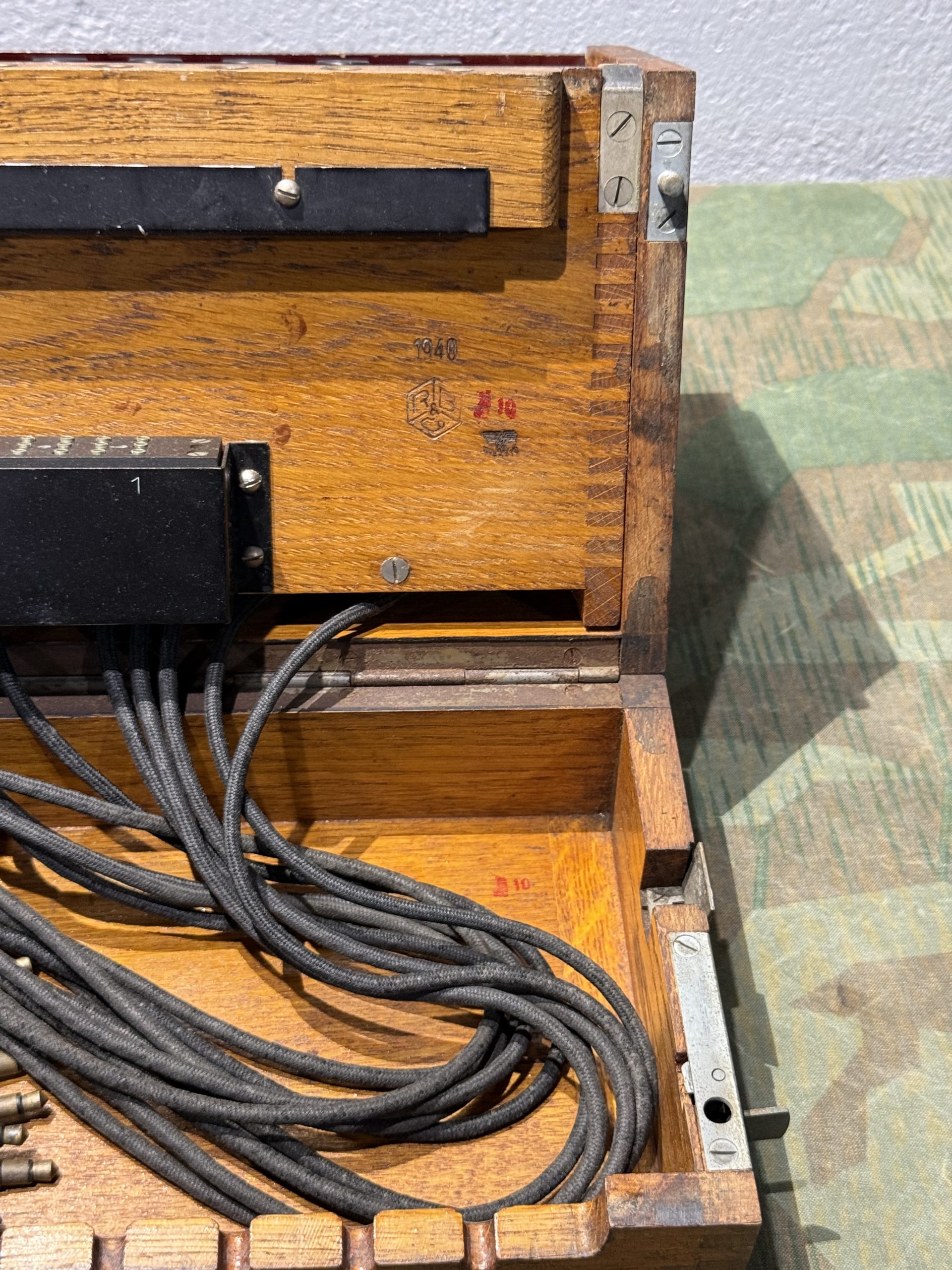 Original WW2 German 10 Line Switchboard Klappenschrank 1940 Dated Working Condition w/ Transit Lid - Image 12