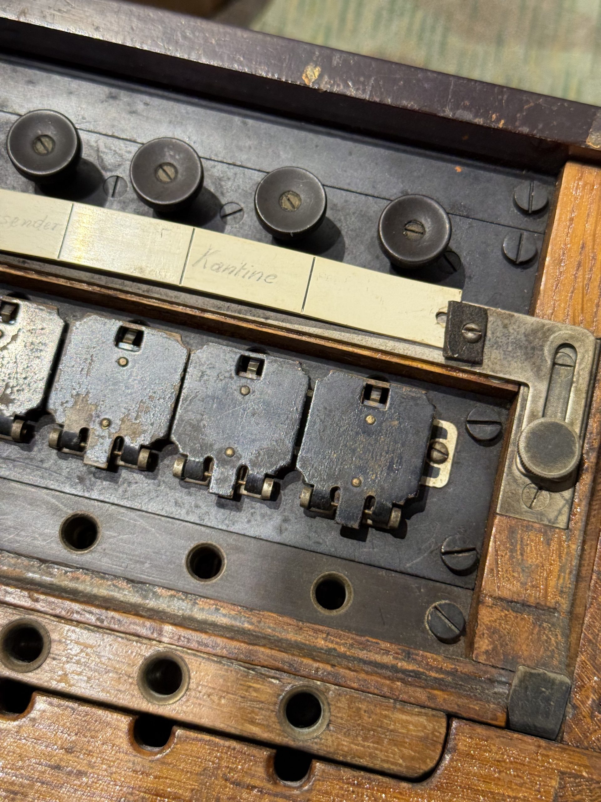 Original WW2 German 10 Line Switchboard Klappenschrank 1940 Dated Working Condition w/ Transit Lid - Image 32