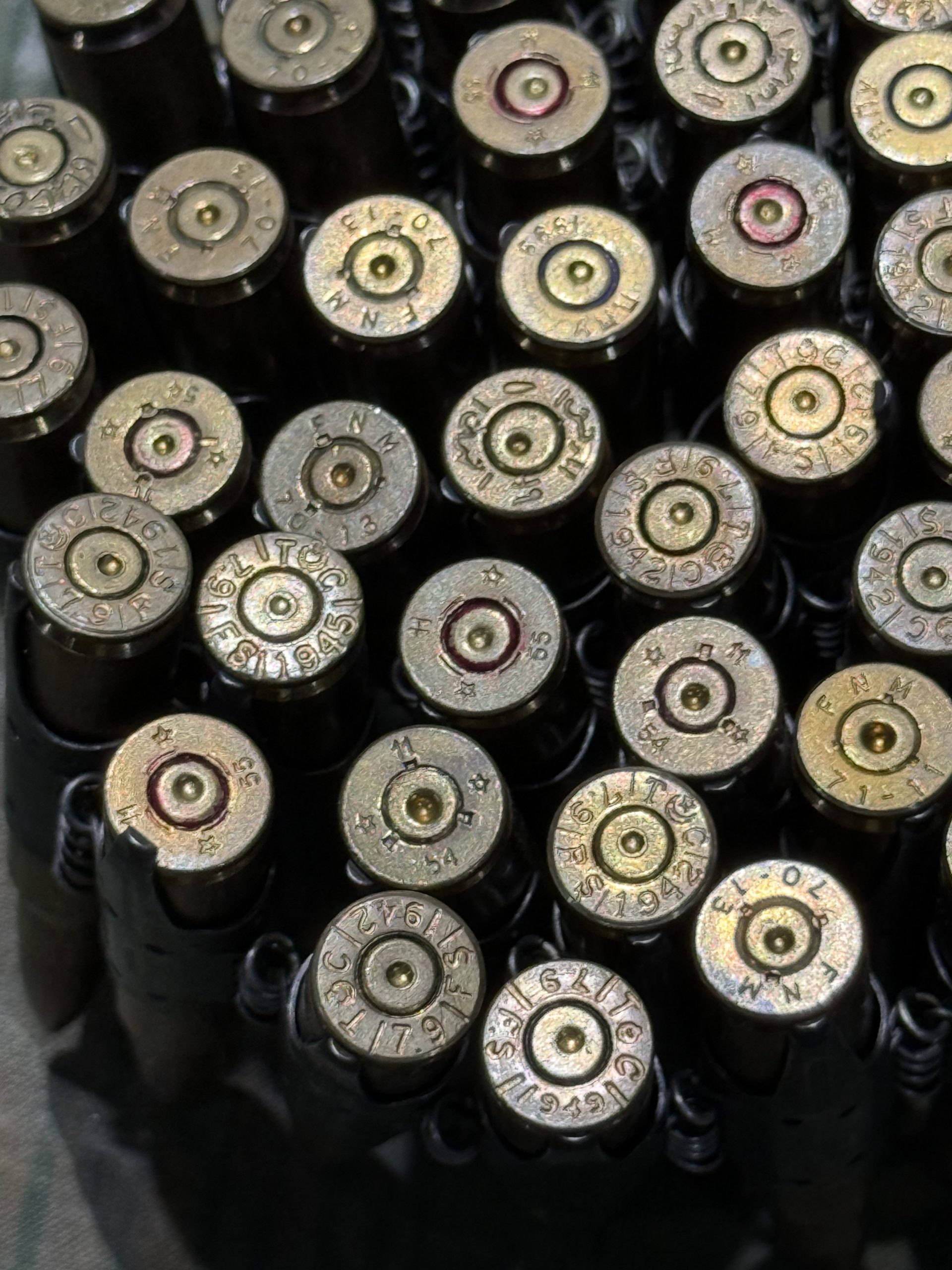 WW2 German Style Mg34 Mg42 8mm 50rd Ammo Belt INERT Spent Primers Remain - Image 11