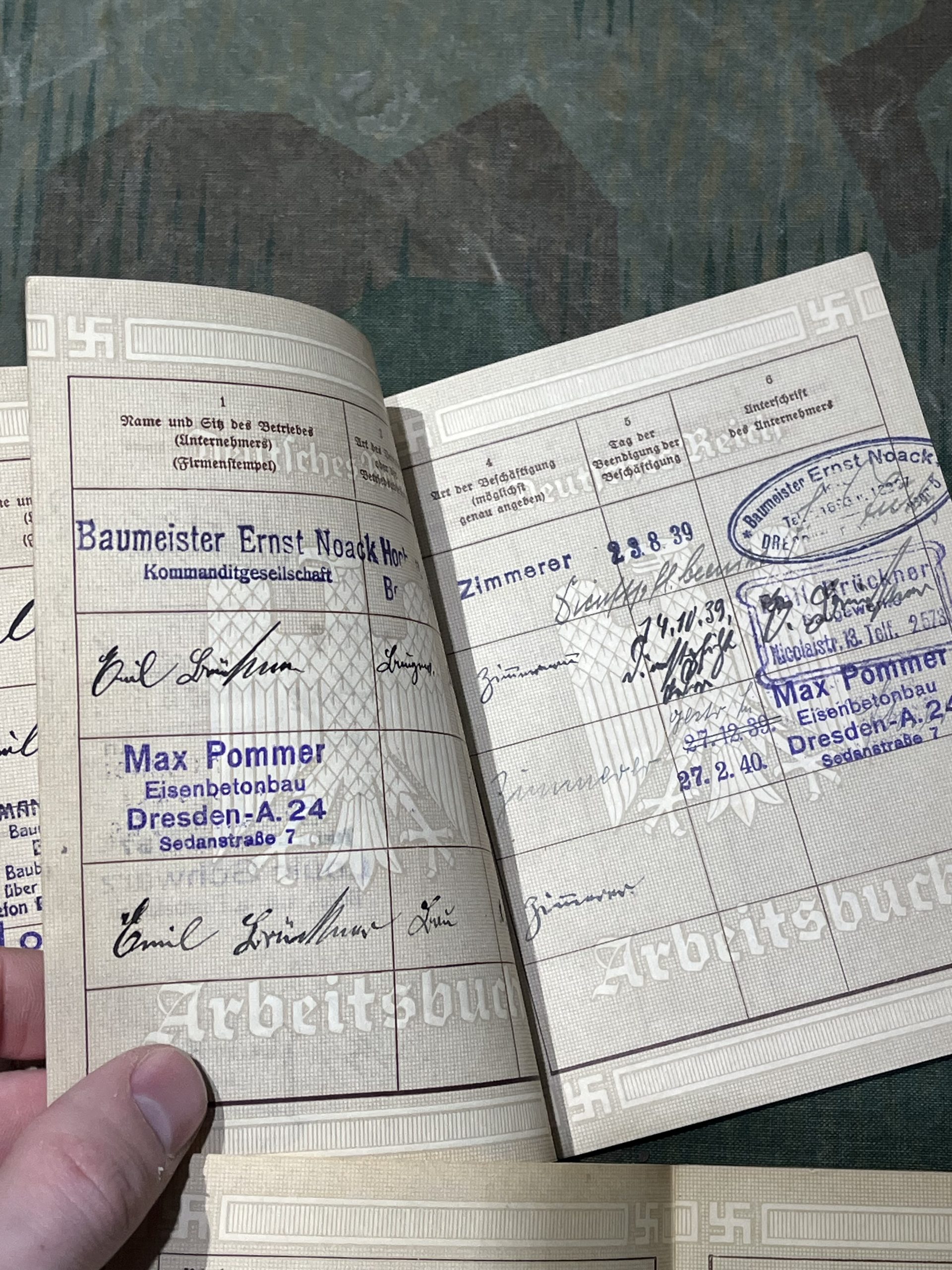 Original WW2 German Arbeitsbuch Version 1 Passbook - Image 13